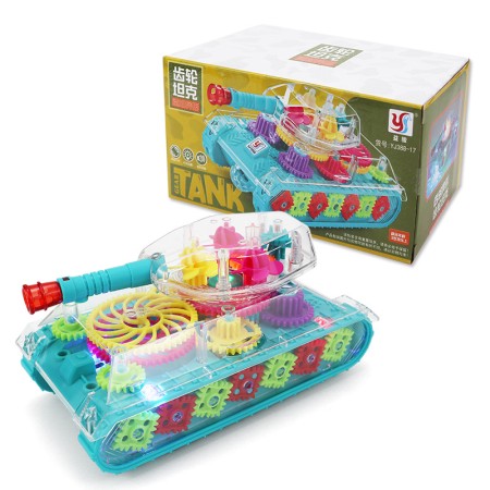 Transparent 3D Toy Tank (৩টি ব্যাটারি ফ্রি)