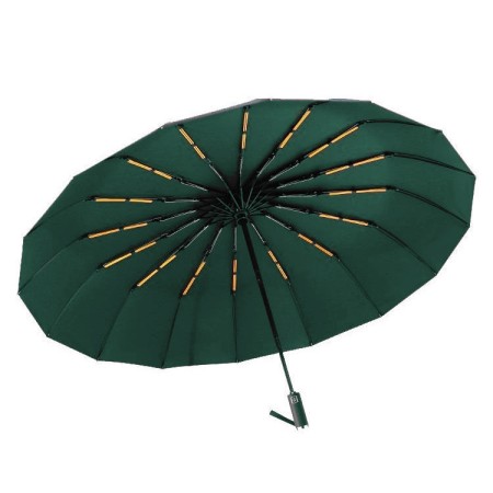 Premium Auto-Open 16 Ribs Wind Resistant Umbrella (Olive)