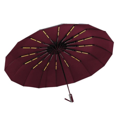Premium Auto-Open 16 Ribs Wind Resistant Umbrella (Meroon)