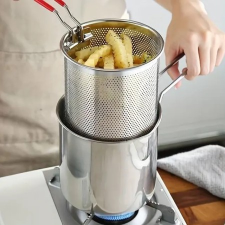 Stainless Steel Deep Frying Pot 1.2L