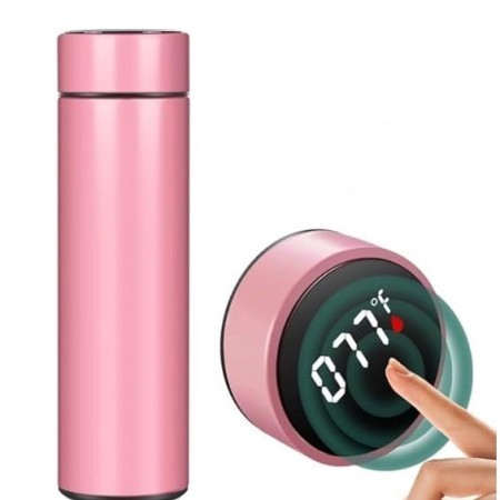 Digital LED Display Flask (500ML- pink)