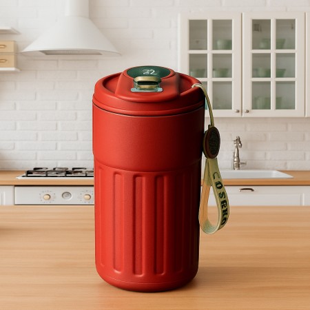 LED Thermal Mug (460ML Maroon)