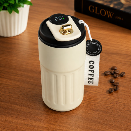 LED Thermal Mug (460ML Black)