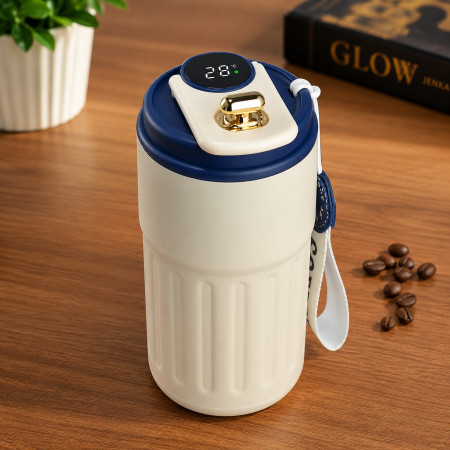 LED Thermal Mug (460ML Blue)