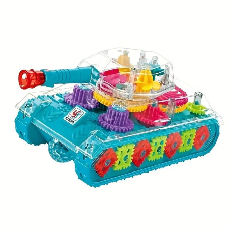 Transparent 3D Toy Tank (৩টি ব্যাটারি ফ্রি)