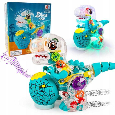 Transparent 3D Lighting Gear Dinosaur
