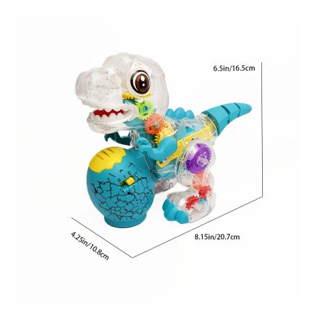 Transparent 3D Lighting Gear Dinosaur